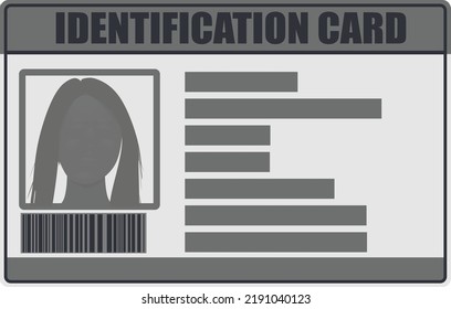Identification card template. vector illustration
