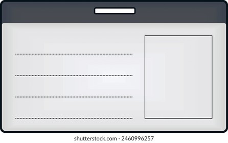 Identification card template. vector illustration