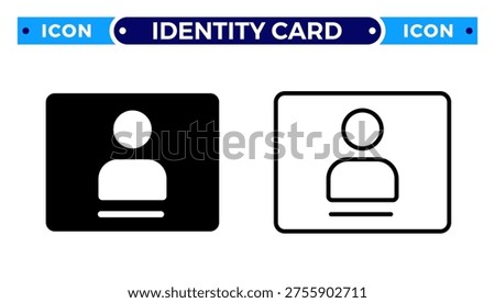 Identification Card for User Profile and Membership Authentication Vector Icon Set