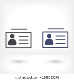 Identification card Vector icon