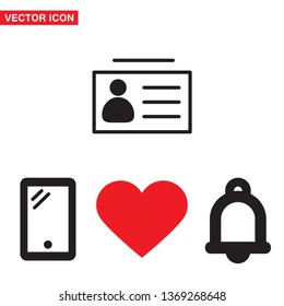 Identification card Vector icon