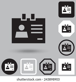 Identification card vector icon.