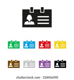 Identification card - vector icon