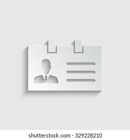 Identification card -  vector icon