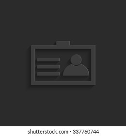 Identification card - vector icon