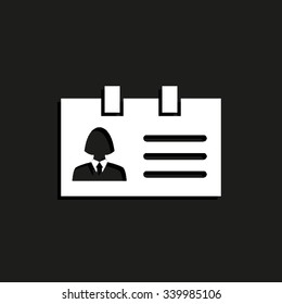 Identification card - vector icon