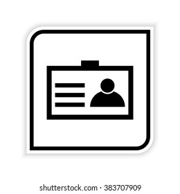 Identification card  - vector icon