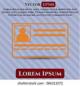 Identification Card vector icon