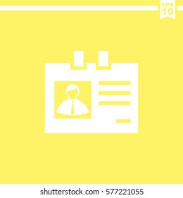 Identification card vector icon.