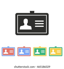 Identification card vector icon. Illustration isolated on white background for graphic and web design.