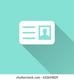 Identification card vector icon. Illustration isolated for graphic and web design.
