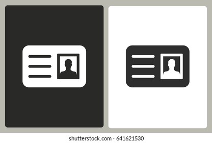 Identification card vector icon. Illustration isolated for graphic and web design.