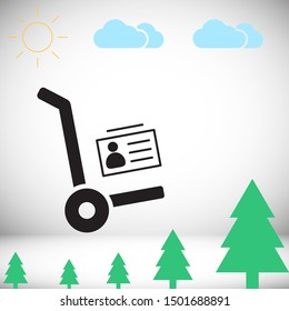 Identification card Vector icon . Lorem Ipsum Illustration design