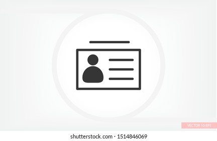 Identification card Vector icon . Lorem Ipsum Illustration design