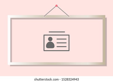 Identification card Vector icon . Lorem Ipsum Illustration design