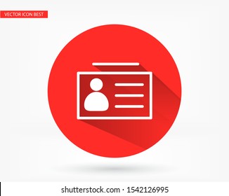 Identification card Vector icon . Lorem Ipsum Illustration design