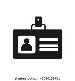 Ícone do vetor do cartão de identificação. Ícone da marca de nome. Ilustração de stock de estilo de design plano