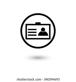 Identification card - vector icon with shadow