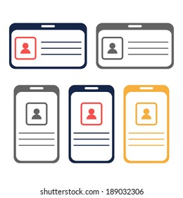 Identification card. Vector illustration