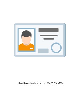 Identification card. vector illustration