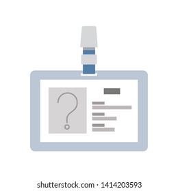  identification card with white background