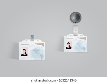 Identification cards. Isolated image. Realistic image. Vector illustration