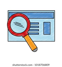 identification document with magnifying glass