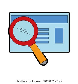 identification document with magnifying glass