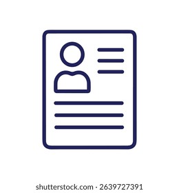 Identification document symbol minimal portrait style. Icon symbol illustration