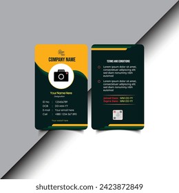 identification employee creative staff id card template