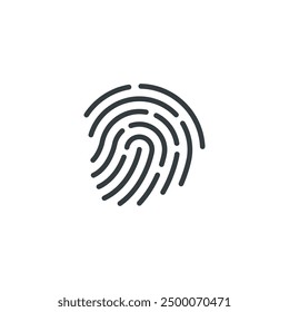 Identification fingerprint fingerprints evidence criminal icon, vector illustration