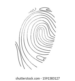 Identification fingerprints. Security for pass access. Finger prints sign isolatedon white background. System of bio recognition element. Vector illustration.