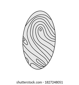 Identification fingerprints. Security for pass access. Finger prints sign isolatedon white background. System of bio recognition element. Vector illustration.