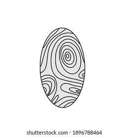 Identification fingerprints. Security for pass access. Finger prints sign isolatedon white background. System of bio recognition element. Vector illustration.