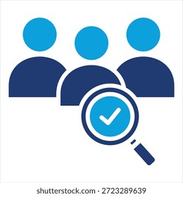 Identifikation flach blau Symbolstil