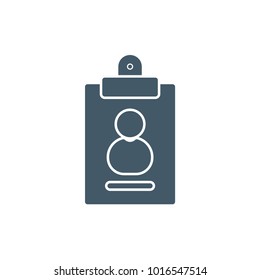 identification icon. glyph icon