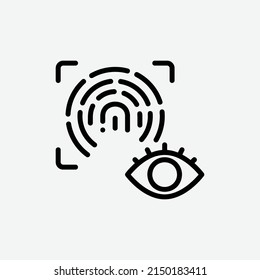  identification icon, isolated investigation outline icon in light grey background, perfect for website, blog, logo, graphic design, social media, UI, mobile app