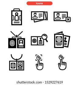 identification icon isolated sign symbol vector illustration - Collection of high quality black style vector icons
