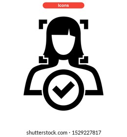 identification icon isolated sign symbol vector illustration - high quality black style vector icons
