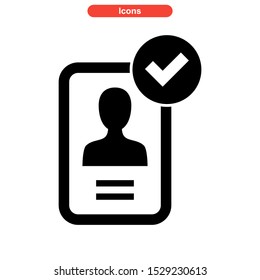 identification icon isolated sign symbol vector illustration - high quality black style vector icons
