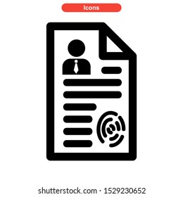 identification icon isolated sign symbol vector illustration - high quality black style vector icons
