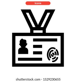 identification icon isolated sign symbol vector illustration - high quality black style vector icons
