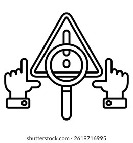 Identification icon represented by Identification symbol Line style.