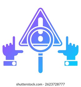 Ícone de identificação representado pelo estilo de gradiente do símbolo de identificação.