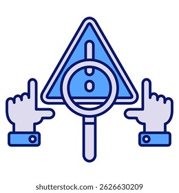 Ícone de identificação representado pelo símbolo de identificação Estilo azul.