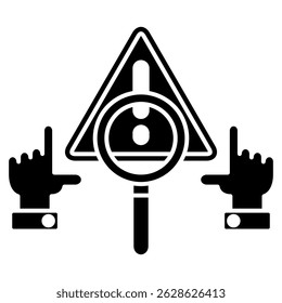 Ícone de identificação representado pelo símbolo de identificação em estilo de preenchimento preto.