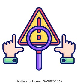 Ícone de identificação representado pelo estilo de cor linear do símbolo de identificação.