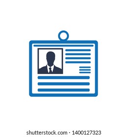 Identification Icon vector on white background 