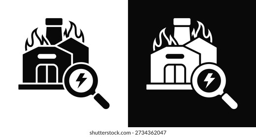 Ícone de identificação Estilo de fundo branco e preto