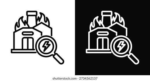 Ícone de identificação Estilo de fundo branco e preto